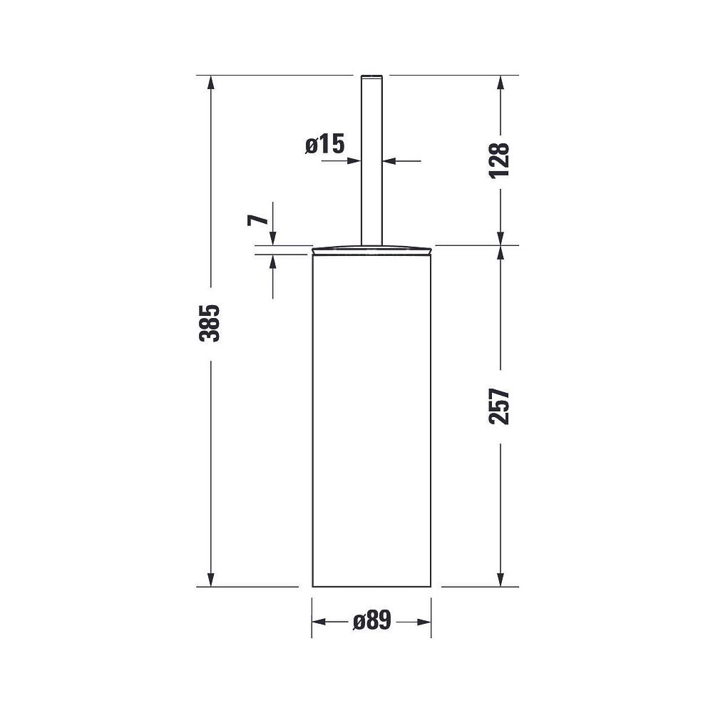Duravit Bürstengarnitur D-Code 89x89x385mm, bodenstehend Chrom, Messing, Schraubbef... DURAVIT-0099281000 4021534812248 (Abb. 7)
