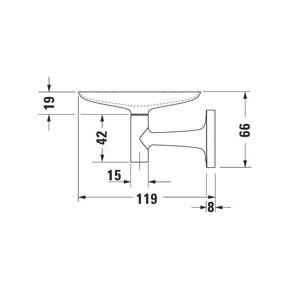 Duravit Starck T Seifenschale 119x140x66mm, Gold poliert/Weiß, Messing, Satinox Mat... DURAVIT-0099333400 4067116084900 (Abb. 3)