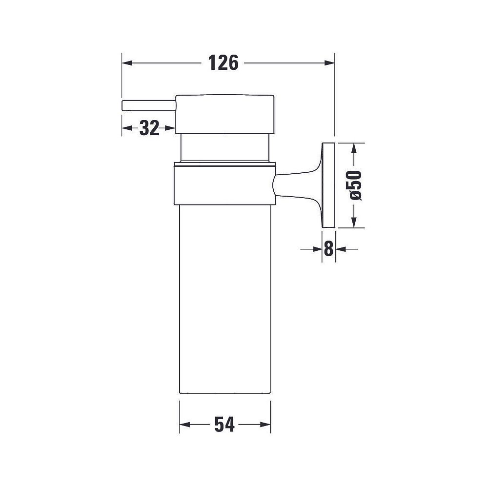Duravit Starck T Seifenspender 126x60x176mm, Edelstahl gebürstet/Mattweiß, Messing,... DURAVIT-0099357000 4067116086942 (Abb. 4)