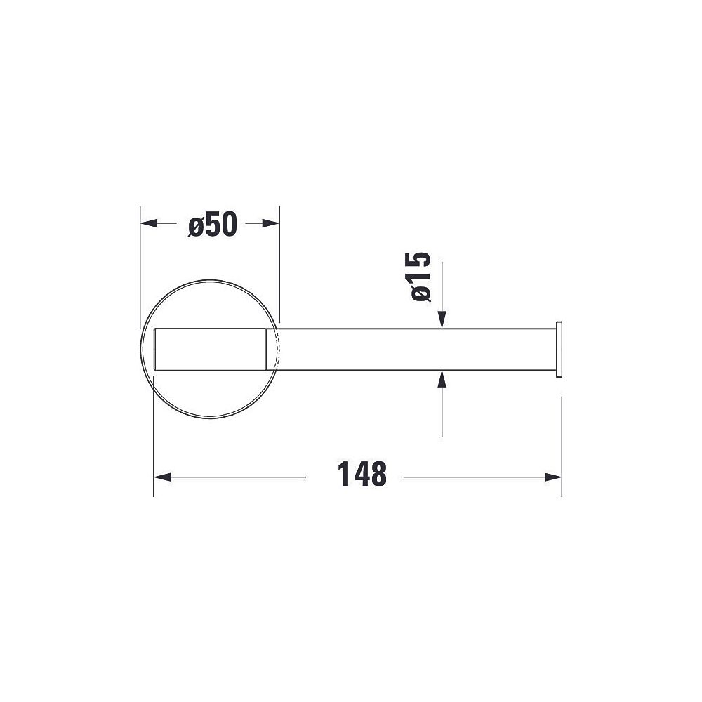 Duravit Starck T Toilettenpapierhalter, Papierrollenhalter 152x152x50mm, Edelstahl ... DURAVIT-0099377000 4067116086911 (Abb. 8)
