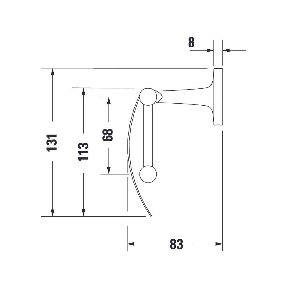 Duravit Starck T Toilettenpapierhalter, Papierrollenhalter 83x125x131mm, Edelstahl ... DURAVIT-0099407000 4067116086829 (Abb. 4)