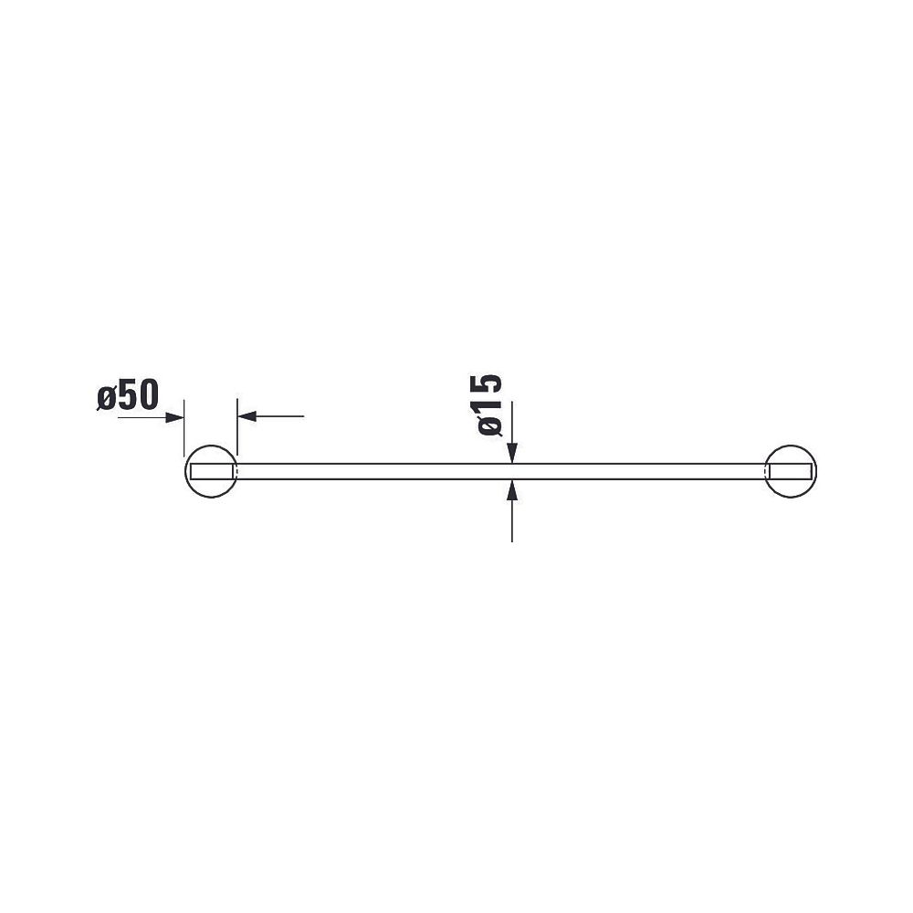Duravit Starck T Handtuchhalter 73x610x50mm, Edelstahl gebürstet, Messing, 1 Arm, m... DURAVIT-0099427000 4067116087413 (Abb. 4)