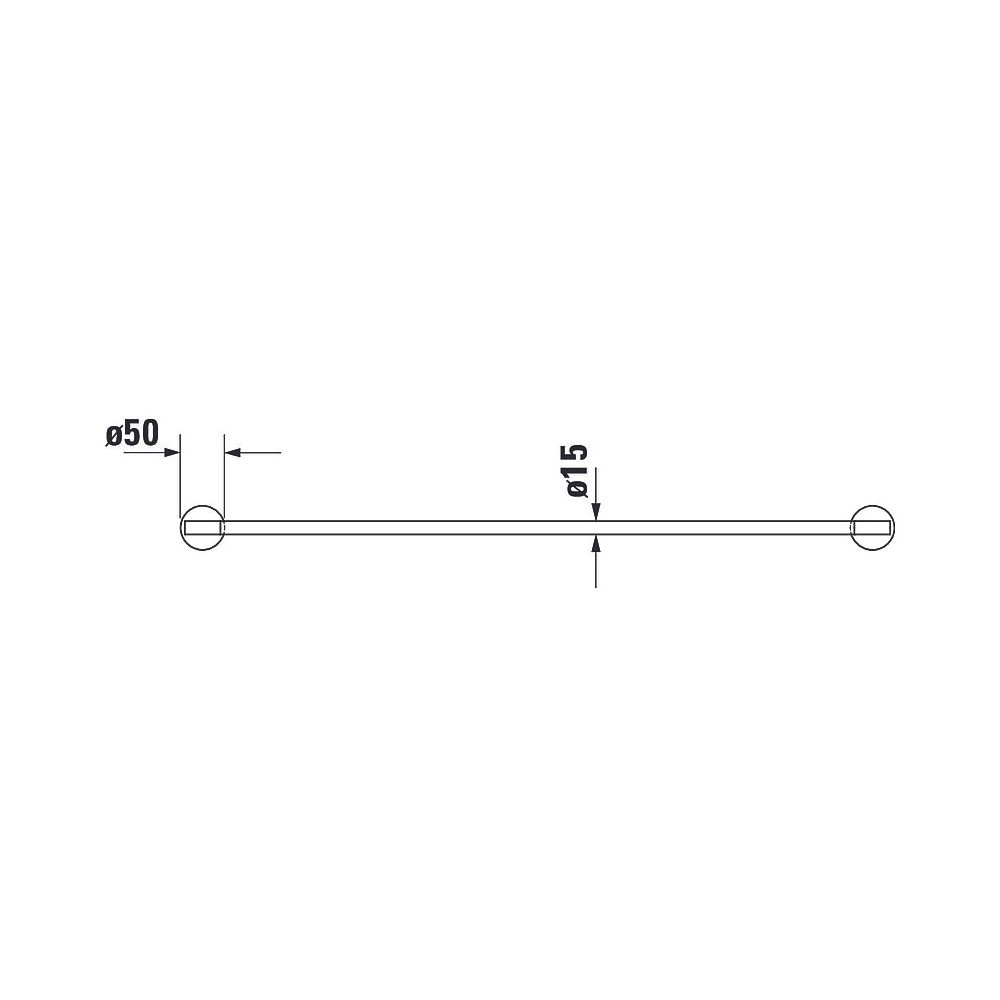 Duravit Starck T Handtuchhalter 73x810x50mm, Edelstahl gebürstet, Messing, 1 Arm, m... DURAVIT-0099437000 4067116087383 (Abb. 3)