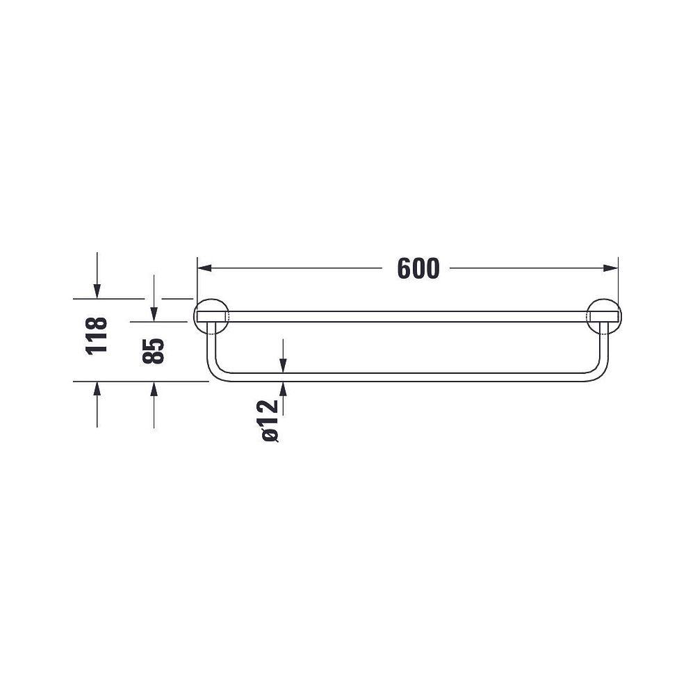 Duravit Starck T Handtuchablage 232x610x118mm, Gold poliert... DURAVIT-0099443400 4067116087345 (Abb. 4)