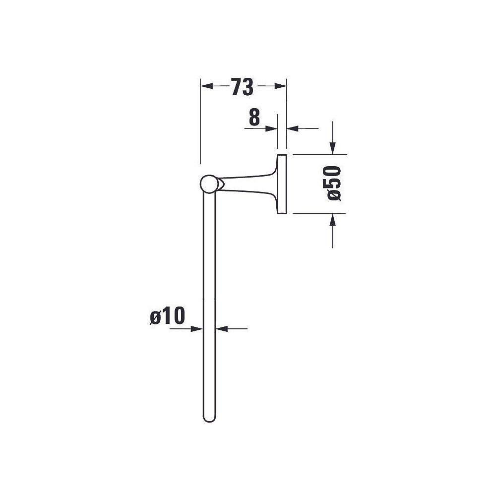 Duravit Starck T Handtuchring 73x210x228mm, Chrom glänzend... DURAVIT-0099471000 4053424693910 (Abb. 7)