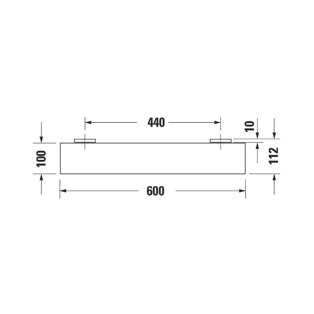 Duravit Karree Glasablagen aus Glas 110x600x6mm, Chrom glänzend... DURAVIT-0099501000 4021534901195 (Abb. 9)