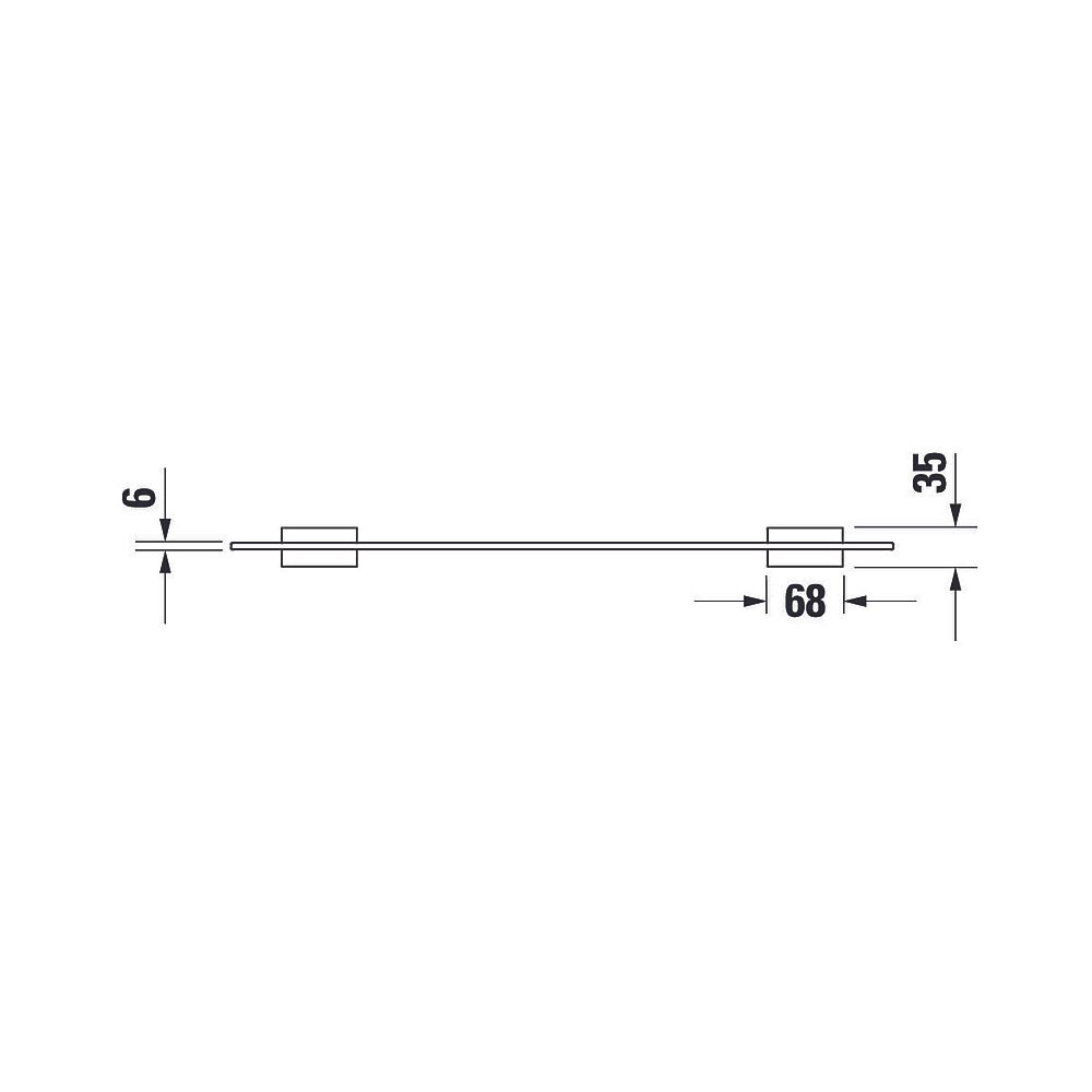 Duravit Karree Glasablagen aus Glas 110x600x6mm, Chrom glänzend... DURAVIT-0099501000 4021534901195 (Abb. 10)