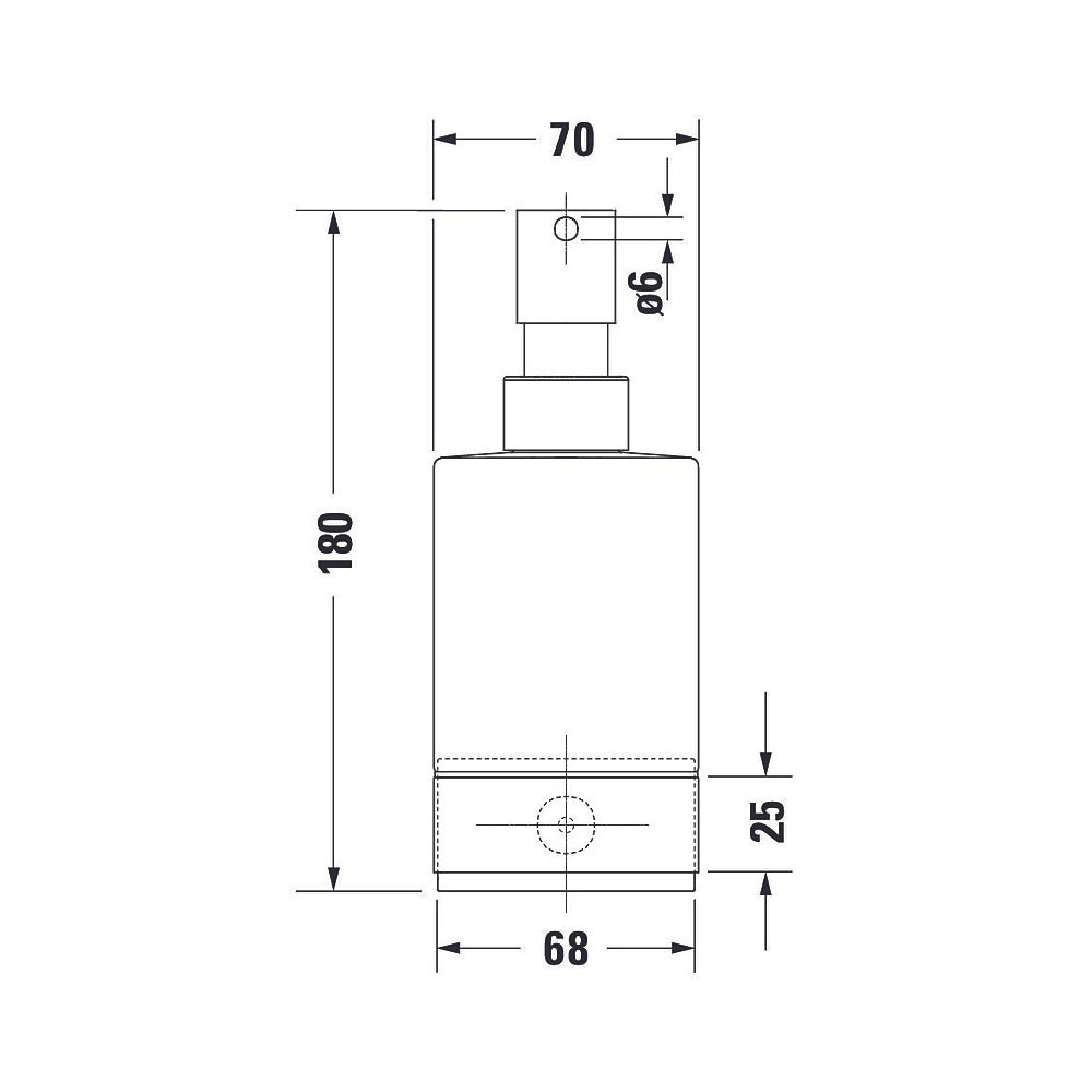 Duravit Karree Seifenspender 68x124x178mm, Chrom, Glas/Messing, 0,36l, wandhängend... DURAVIT-0099541000 4021534901102 (Abb. 12)