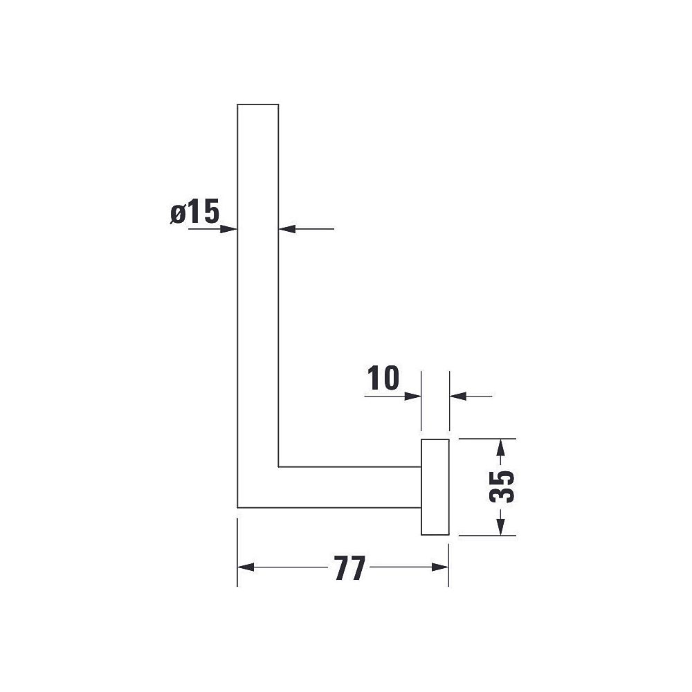 Duravit Karree Ersatzrollenhalter 68x68x158mm, Chrom... DURAVIT-0099561000 4021534901140 (Abb. 8)