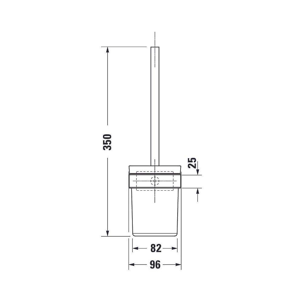 Duravit Bürstengarnitur Karree 95x95x350mm, wandhäng. Chrom/Mattweiß, Glas, Messing... DURAVIT-0099571000 4021534901126 (Abb. 8)