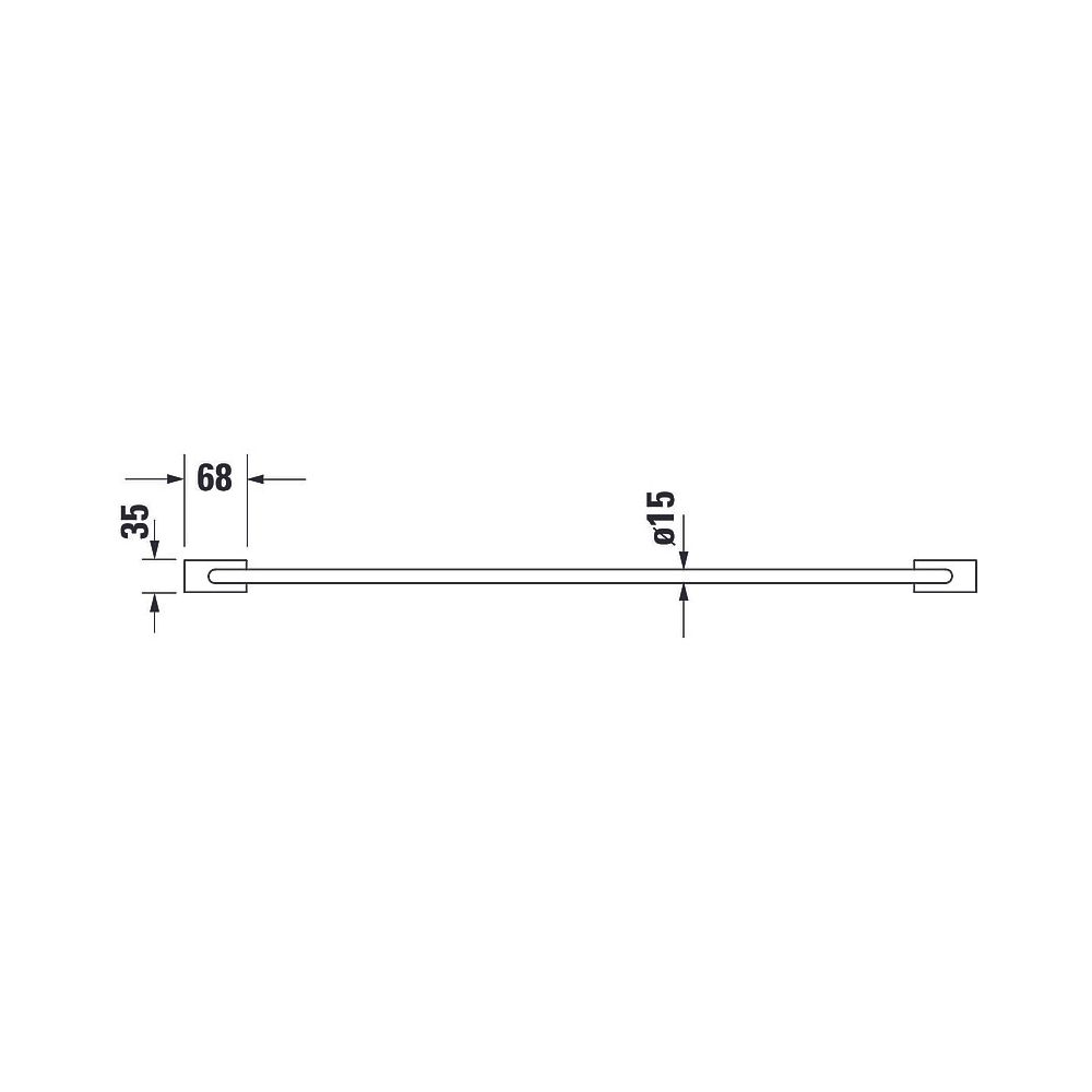 Duravit Karree Handtuchhalter 868x70x35mm, Chrom, Messing, 1 Arm, mit Befestigungs... DURAVIT-0099601000 4021534901164 (Abb. 10)