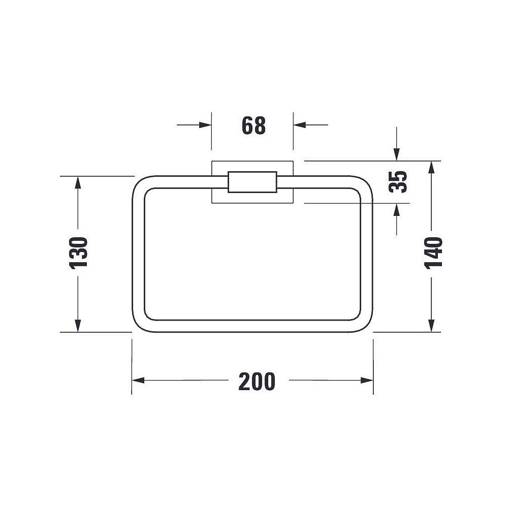 Duravit Karree Handtuchring 200x58x142mm, Chrom... DURAVIT-0099611000 4021534901218 (Abb. 12)