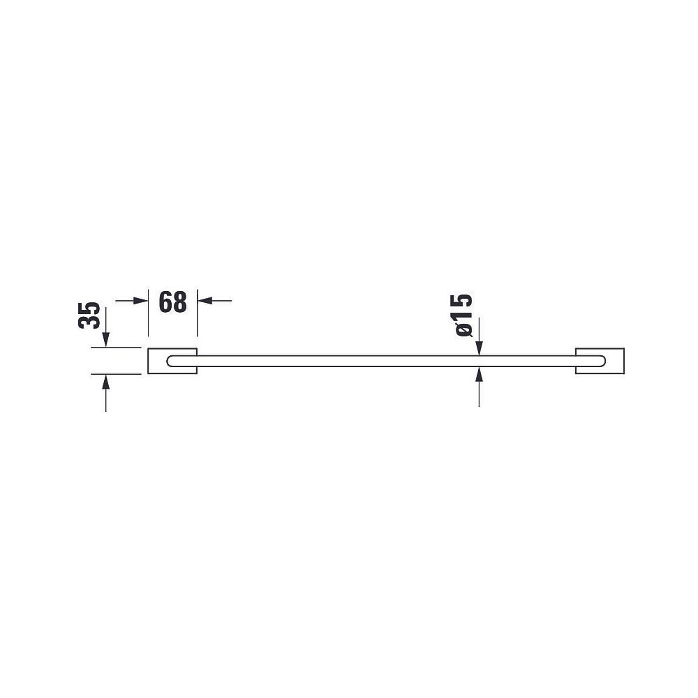 Duravit Karree Handtuchablage 668x240x35mm, Chrom... DURAVIT-0099621000 4021534901171 (Abb. 11)