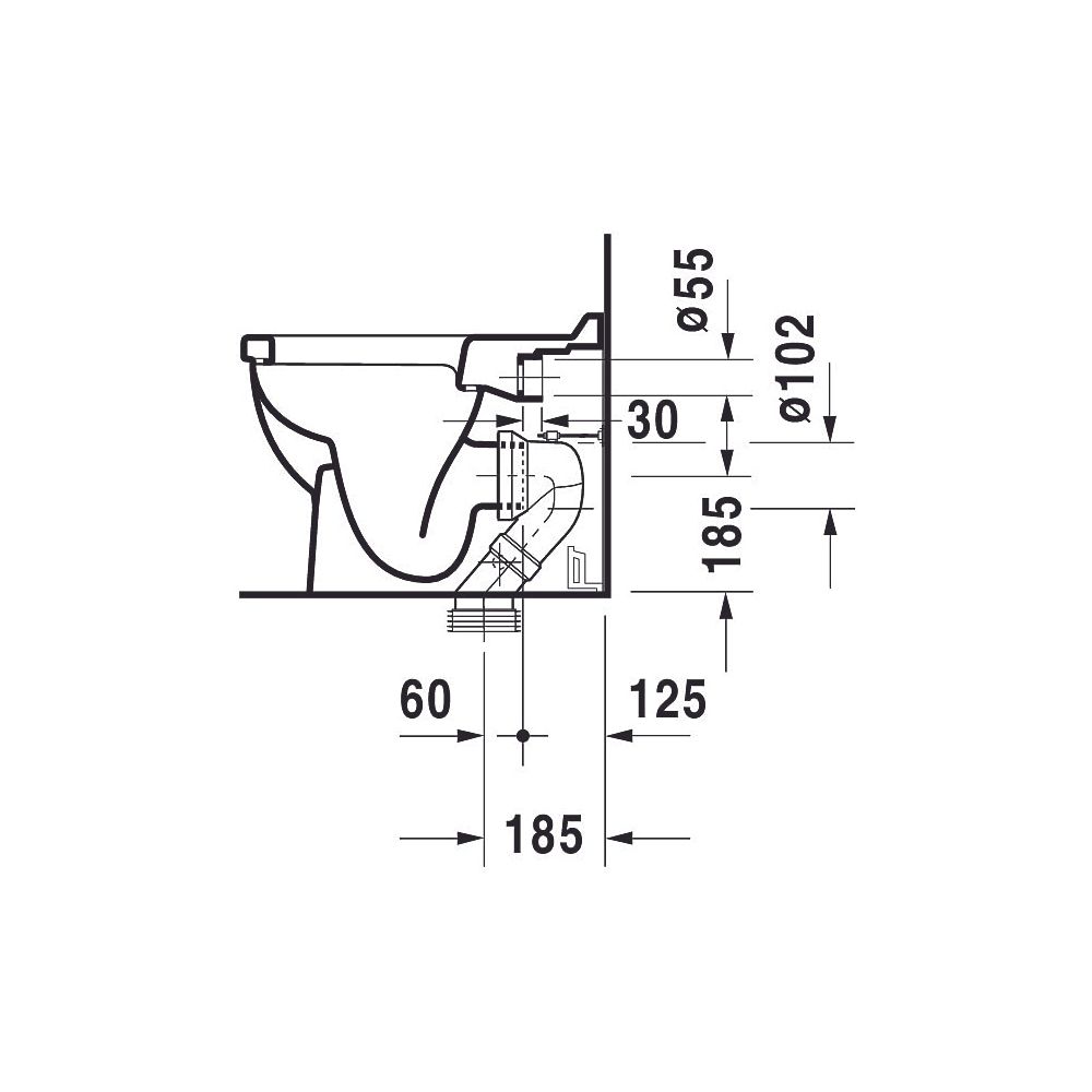 Duravit Starck 3 Stand WC 560x360x430mm, Weiß Hochglanz, 6l, Tiefspüler, geschlosse... DURAVIT-0124090000 4021534223792 (Abb. 6)