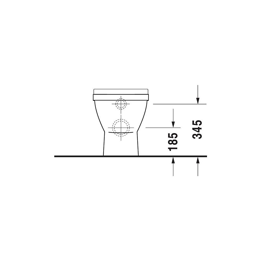 Duravit Starck 3 Stand WC 560x360x430mm, Weiß Hochglanz, 6l, Tiefspüler, geschlosse... DURAVIT-0124090000 4021534223792 (Abb. 9)