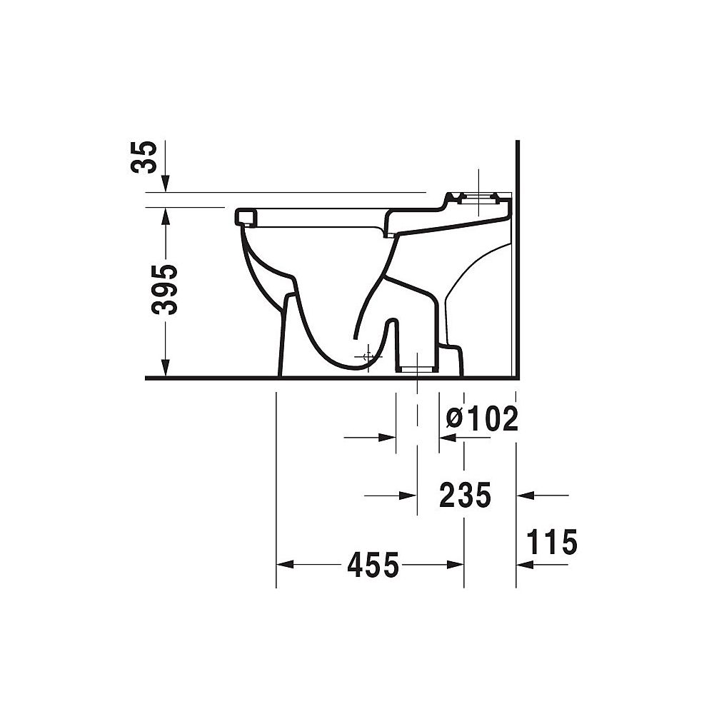 Duravit Starck 3 Stand WC für Kombination 655x370x430mm, Weiß Hochglanz, 6l, Tiefsp... DURAVIT-0126010000 4021534223976 (Abb. 4)