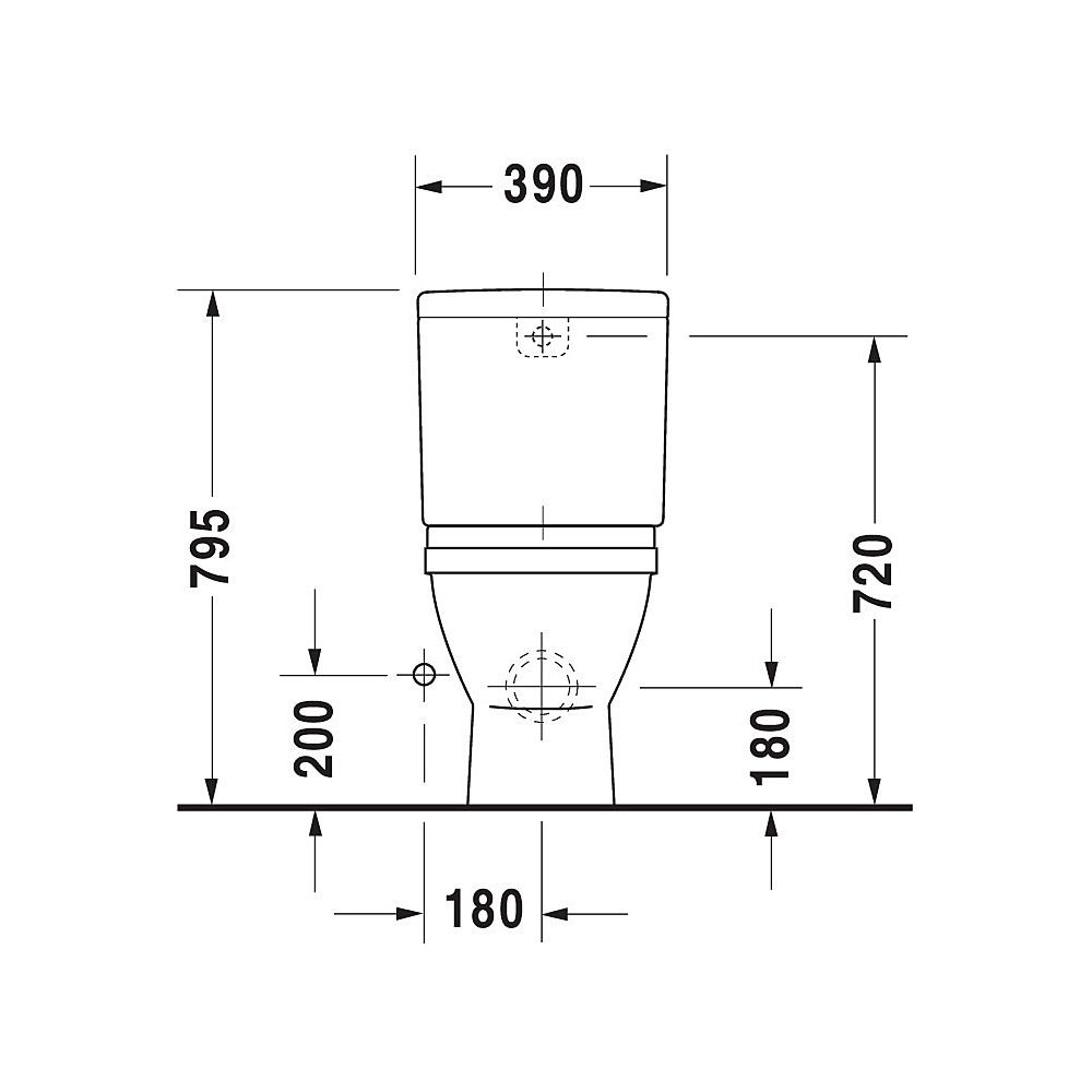 Duravit Starck 3 Stand WC für Kombination 655x370x430mm, Weiß Hochglanz, WonderGli... DURAVIT-01260900001 4021534224027 (Abb. 5)