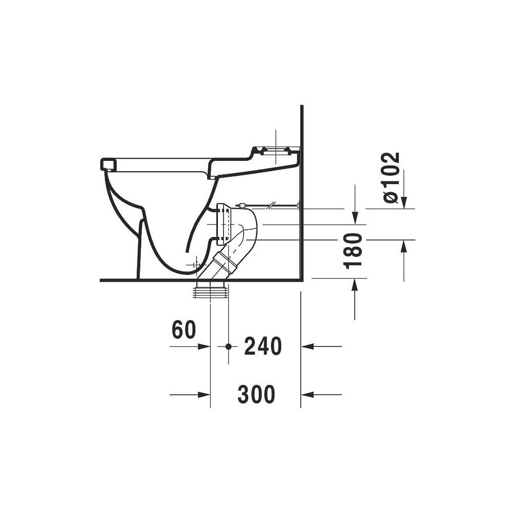 Duravit Starck 3 Stand WC für Kombination 660x370x430mm, Weiß Hochglanz, 6l, Tiefs... DURAVIT-0128090000 4021534224096 (Abb. 11)