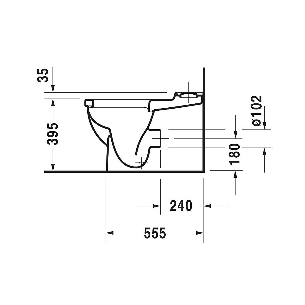 Duravit Starck 3 Stand WC für Kombination 660x370x430mm, Weiß Hochglanz, 6l, Tiefs... DURAVIT-0128090000 4021534224096 (Abb. 13)