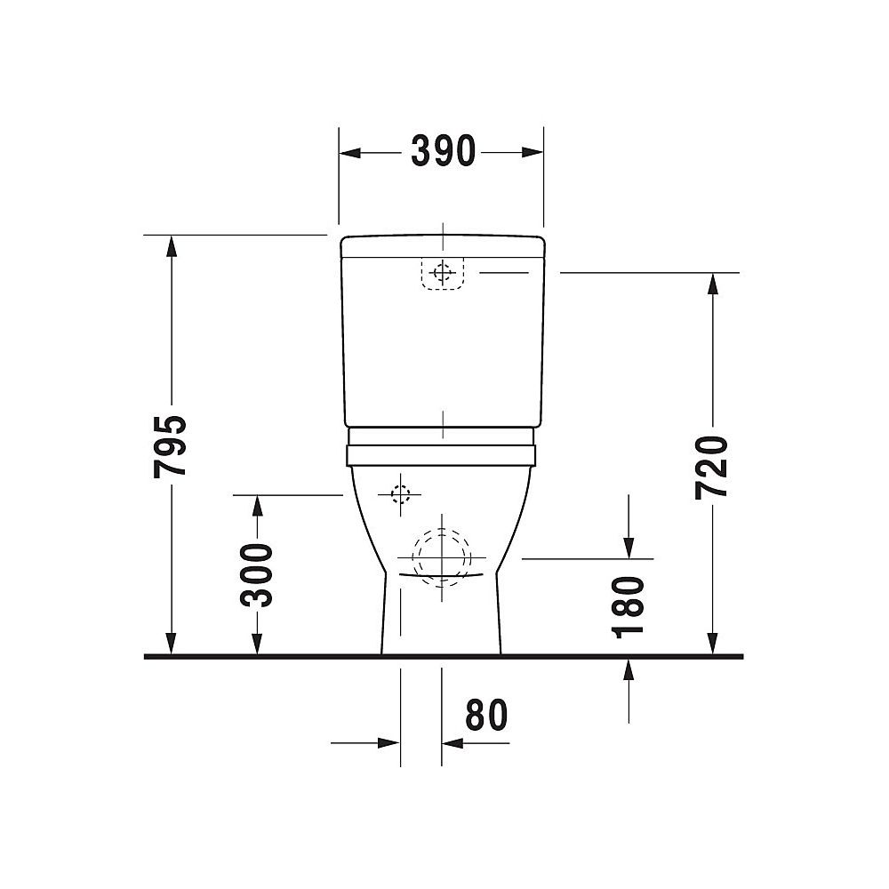 Duravit Starck 3 Stand WC für Kombination 660x370x430mm, Weiß Hochglanz, 6l, Tiefs... DURAVIT-0128090000 4021534224096 (Abb. 15)