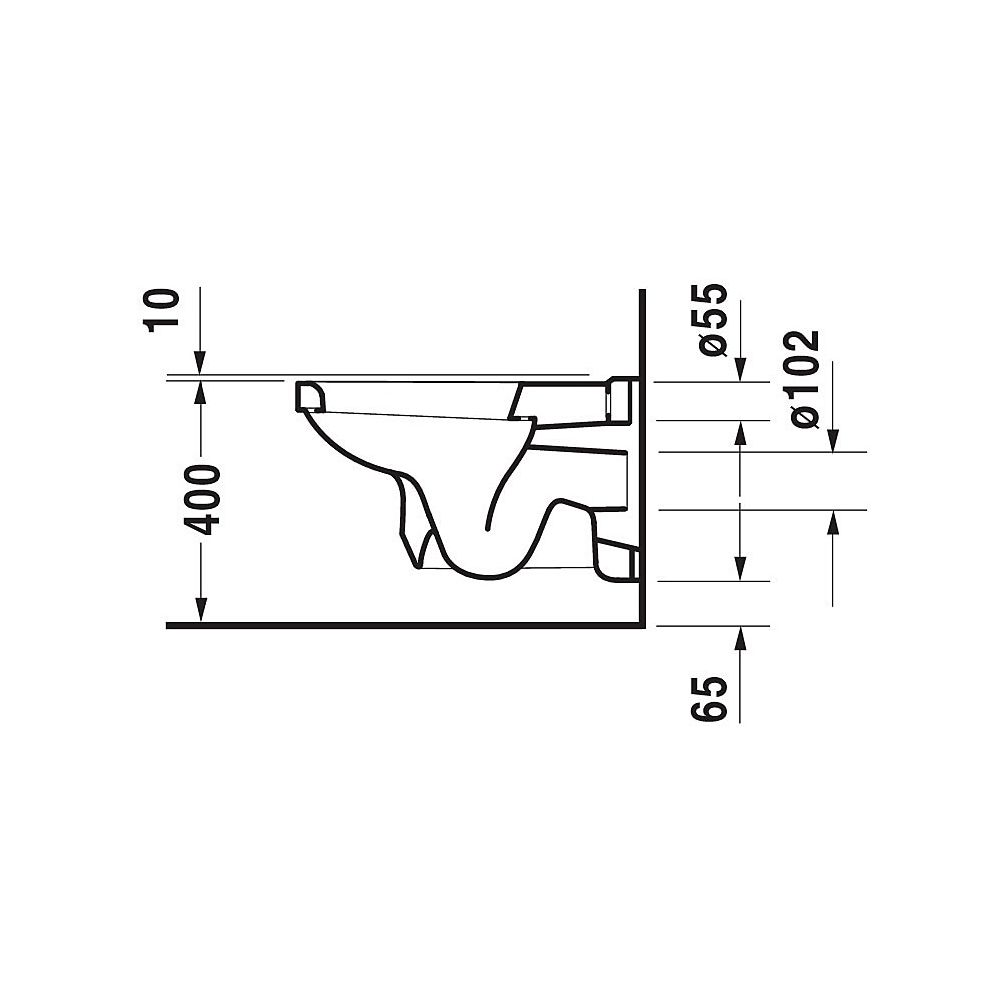 Duravit Serie 1930 Wand-WC 585x355x345mm, Weiß Hochglanz, 6l, WonderGliss, Tiefsp... DURAVIT-01820900001 4021534174933 (Abb. 11)