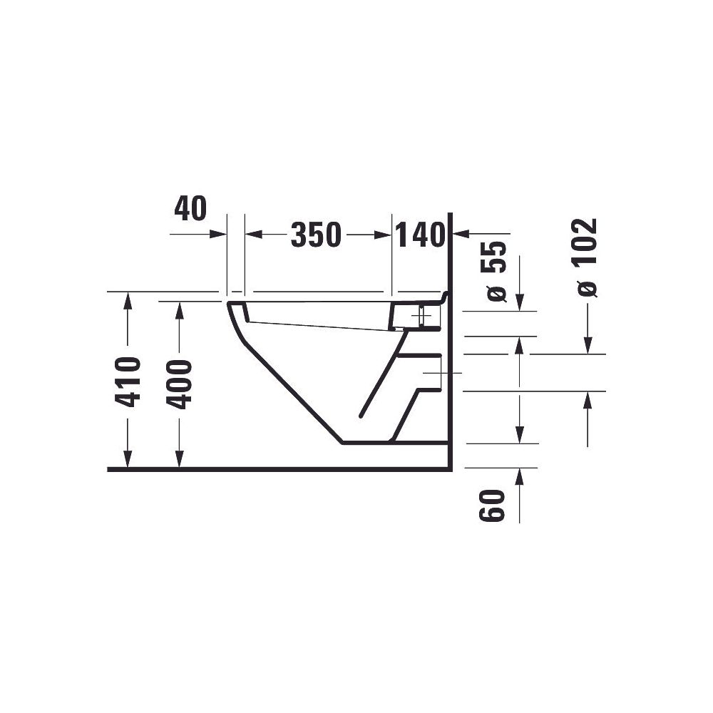 Duravit Design Classics Wand-WC 530x360x340mm, Weiß Hochglanz, 6l, Tiefspüler, halb... DURAVIT-0192090000 4021534064906 (Abb. 4)
