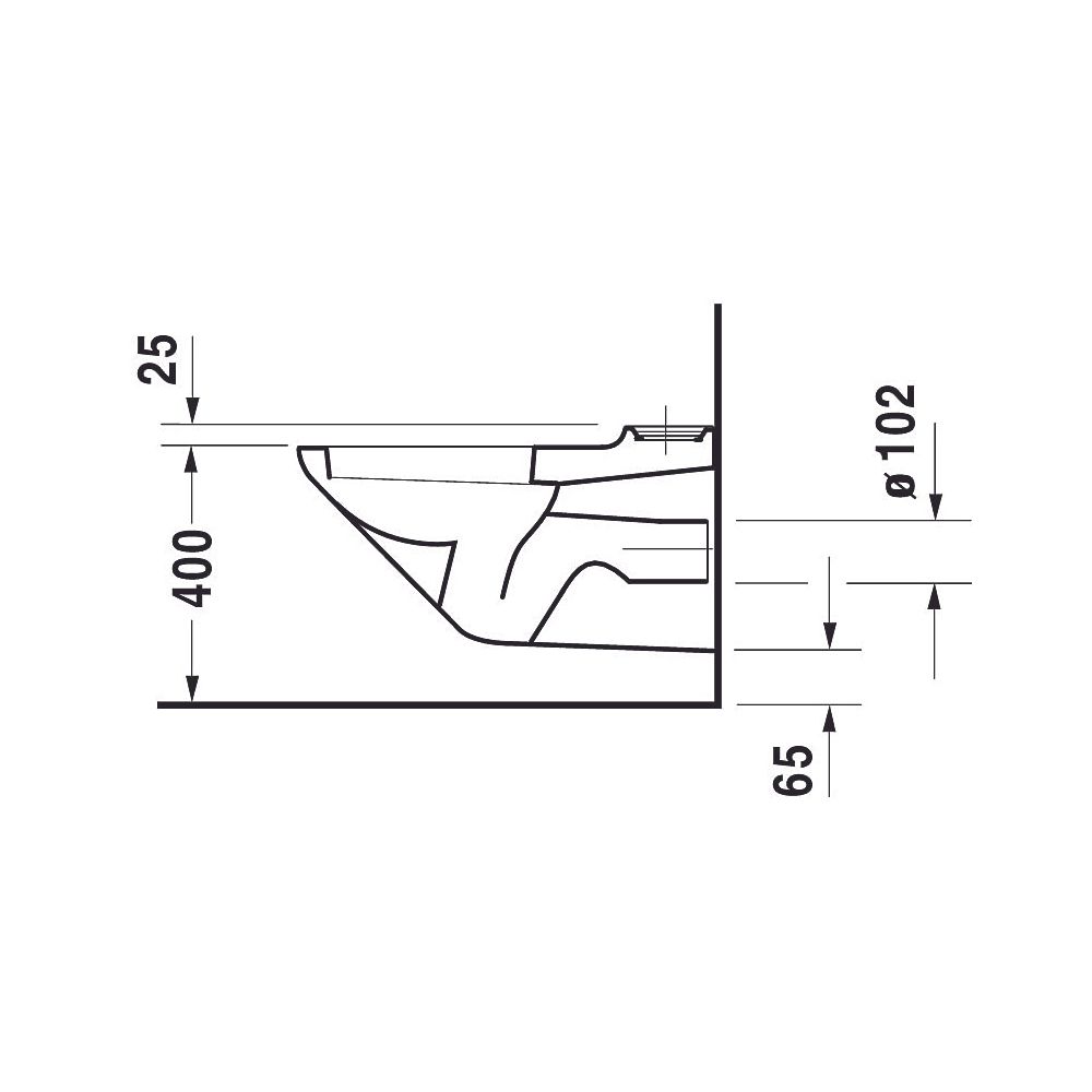 Duravit Design Classics Wand-WC 650x365x360mm, Weiß Hochglanz, 6l, Tief- und Flachs... DURAVIT-0195090000 4021534065231 (Abb. 3)