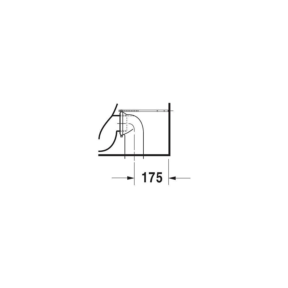 Duravit Starck 1 Stand WC für Kombination 640x415x385mm, Weiß Hochglanz, 4,5l, Tief... DURAVIT-0233090064 4021534713323 (Abb. 4)