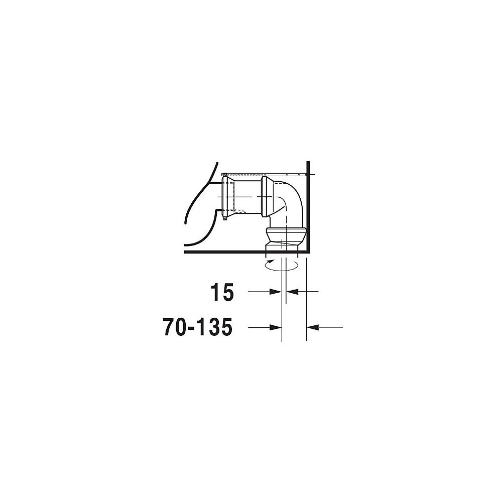 Duravit Starck 1 Stand WC für Kombination 640x415x385mm, Weiß Hochglanz, 4,5l, Tief... DURAVIT-0233090064 4021534713323 (Abb. 5)