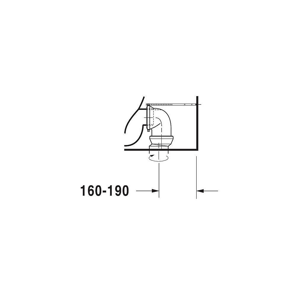 Duravit Starck 1 Stand WC für Kombination 640x415x385mm, Weiß Hochglanz, 4,5l, Tief... DURAVIT-0233090064 4021534713323 (Abb. 6)