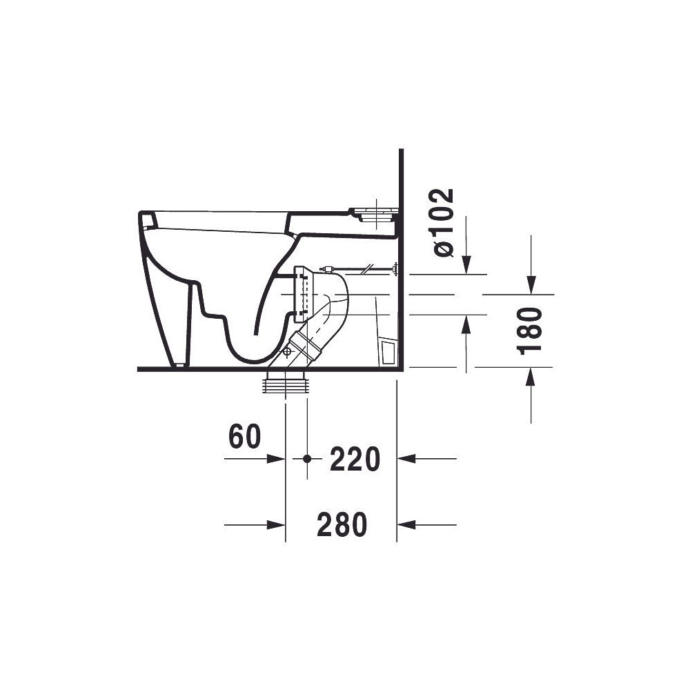 Duravit Starck 1 Stand WC für Kombination 640x415x385mm, Weiß Hochglanz, 4,5l, Tief... DURAVIT-0233090064 4021534713323 (Abb. 8)