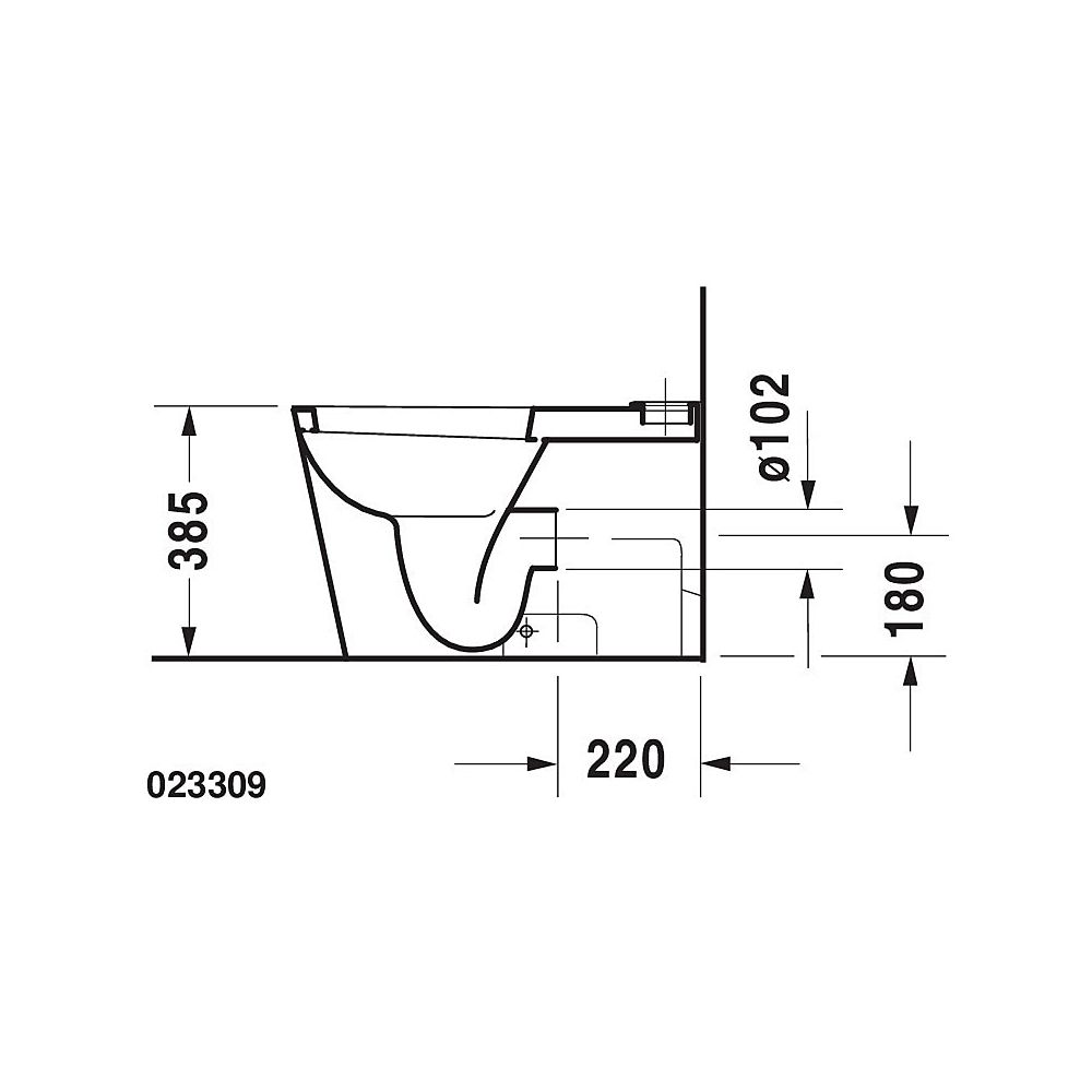 Duravit Starck 1 Stand WC für Kombination 640x415x385mm, Weiß Hochglanz, 4,5l, Tie... DURAVIT-0233090064 4021534713323 (Abb. 11)