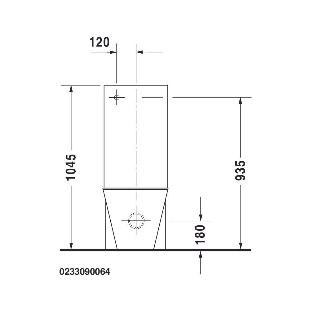 Duravit Starck 1 Stand WC für Kombination 640x415x385mm, Weiß Hochglanz, 4,5l, Tie... DURAVIT-0233090064 4021534713323 (Abb. 14)