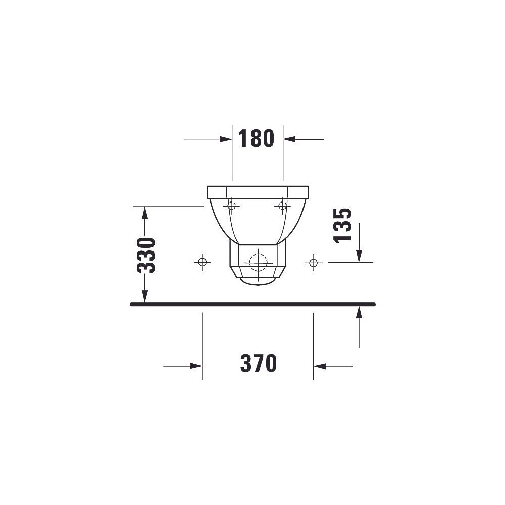 Duravit Serie 1930 Wandbidet 585x360x345mm, Weiß Hochglanz, WonderGliss, 1 HL, mit... DURAVIT-02661000001 4021534178924 (Abb. 7)