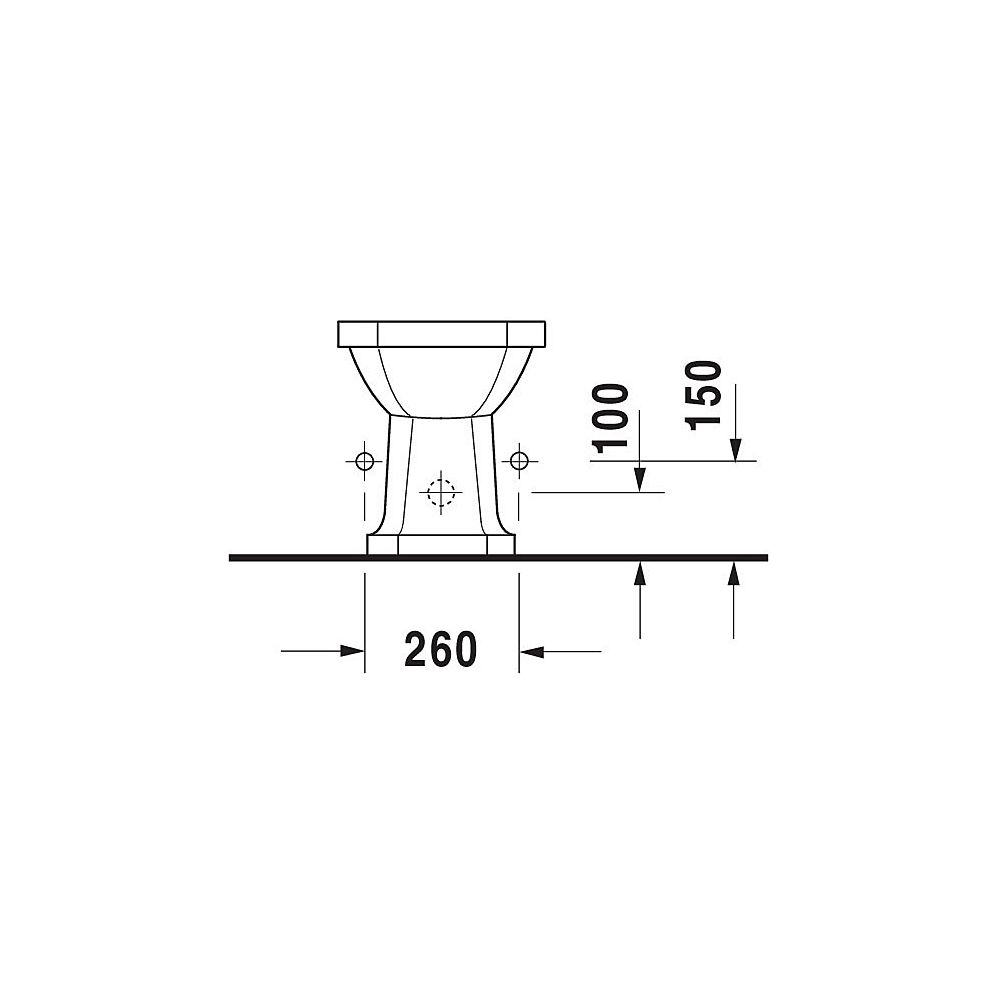Duravit Serie 1930 Stand Bidet 600x355x390mm, Weiß Hochglanz, 1 HL, mit Überlauf... DURAVIT-0267100000 4021534071331 (Abb. 6)