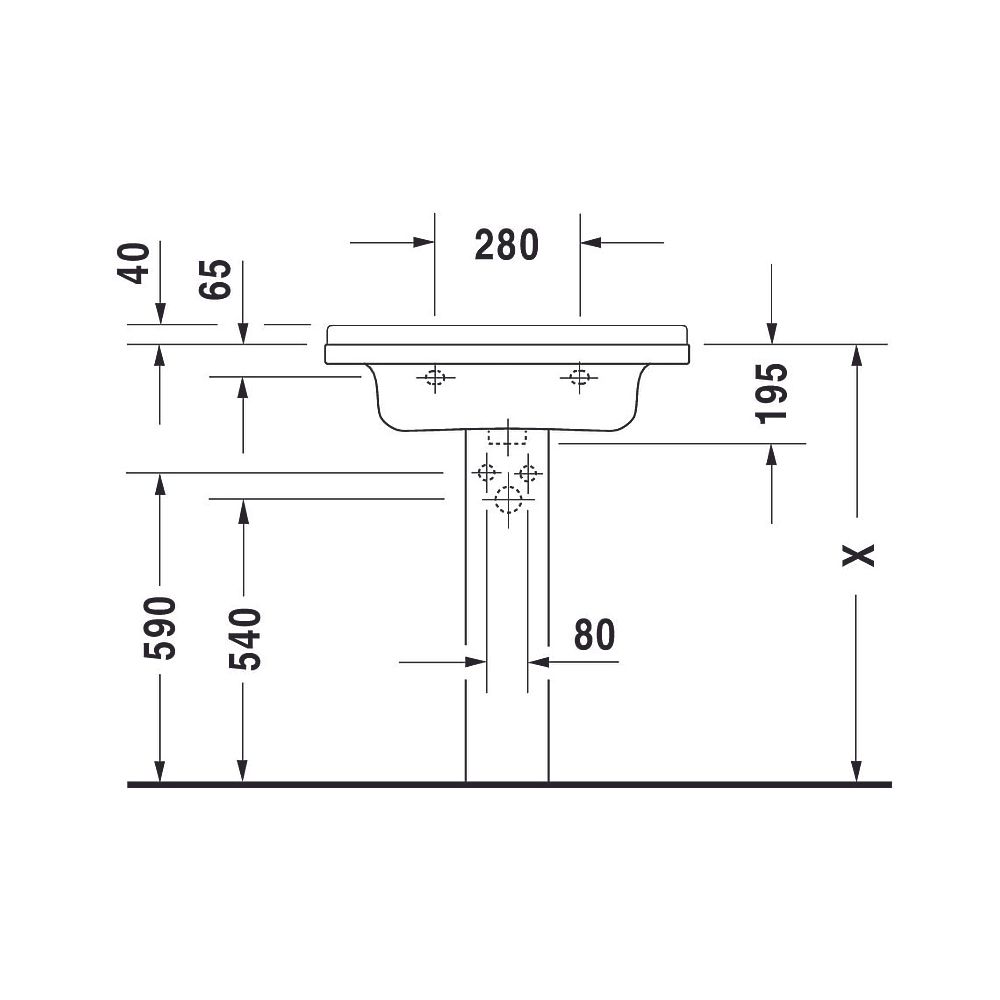 Duravit Starck 3 Waschtisch 490x700x235mm, WonderGliss, Weiß Hochglanz, Rechteckig... DURAVIT-03047000001 4021534256806 (Abb. 4)