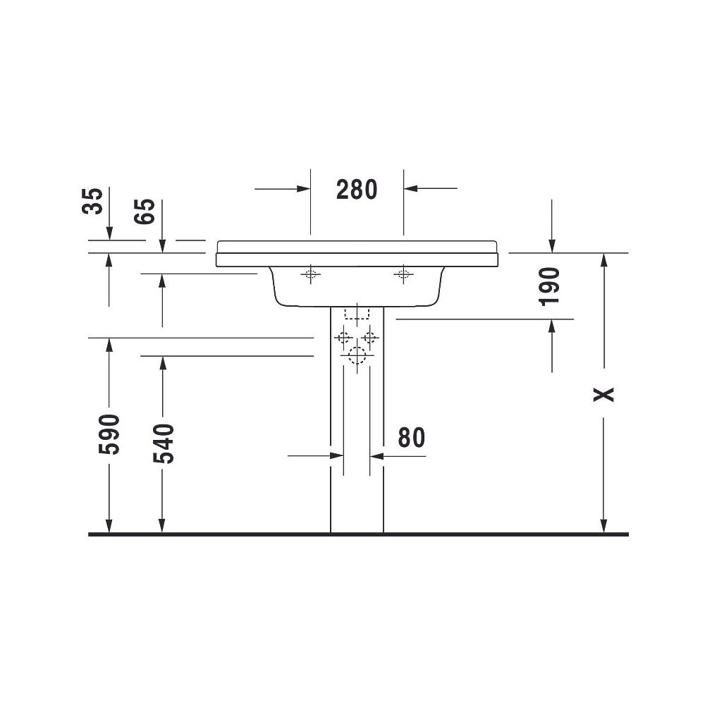 Duravit Starck 3 Waschtisch 485x850x225mm, WonderGliss, Weiß Hochglanz, Rechteckig... DURAVIT-03048000001 4021534223488 (Abb. 5)
