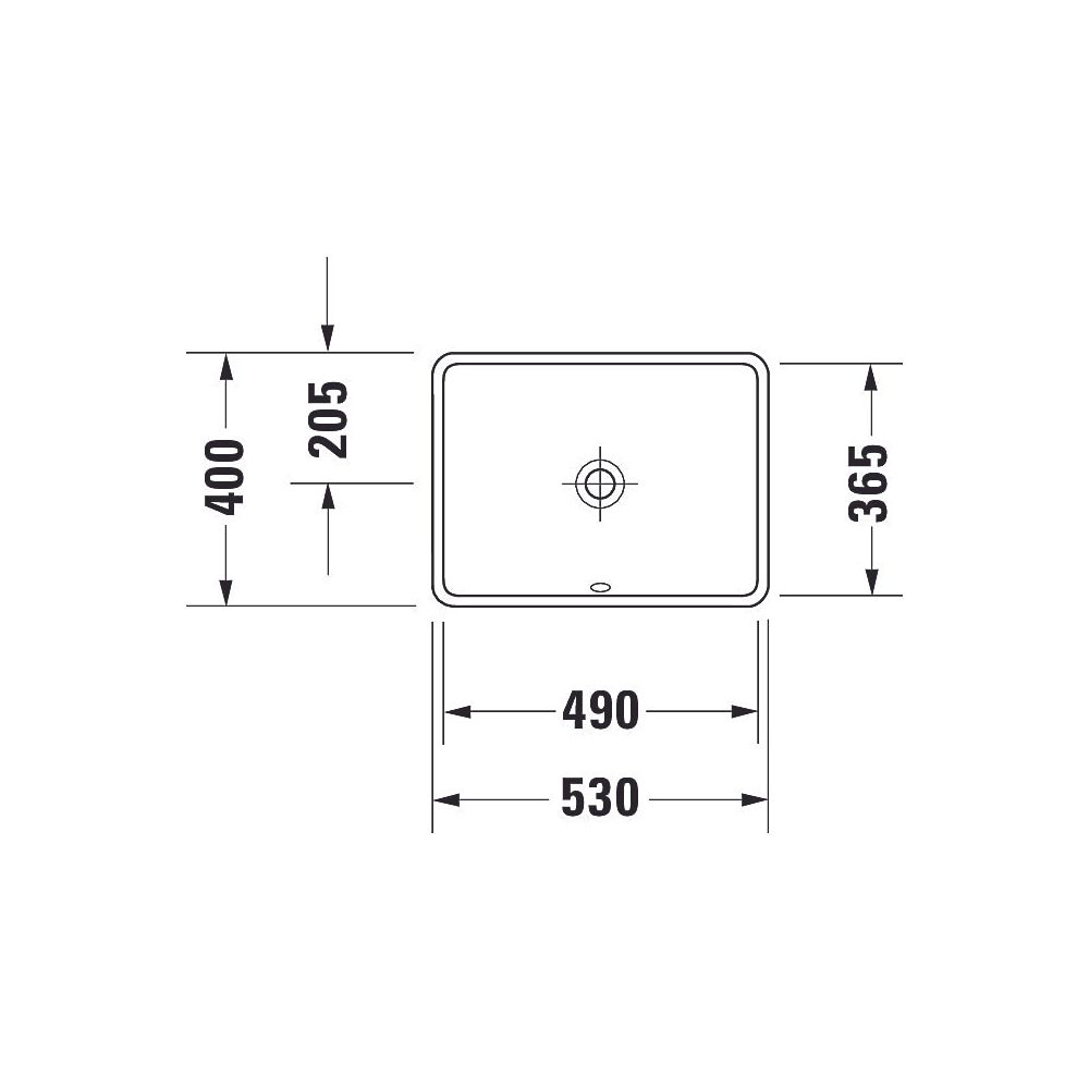 Duravit Starck 3 Einbauwaschtisch 365x530x180mm, Weiß Hochglanz, ohne HLB, mit Über... DURAVIT-0305490000 4021534226984 (Abb. 6)