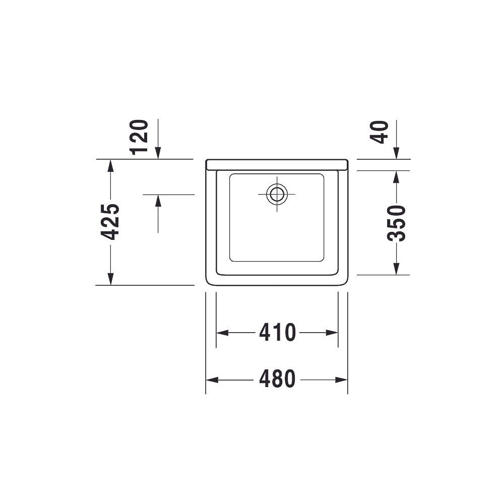 Duravit Starck 3 Ausgussbecken 480 mm, Weiß Hochglanz, Rechteckig, ohne HLB/Überlau... DURAVIT-0313480000 4021534279553 (Abb. 3)