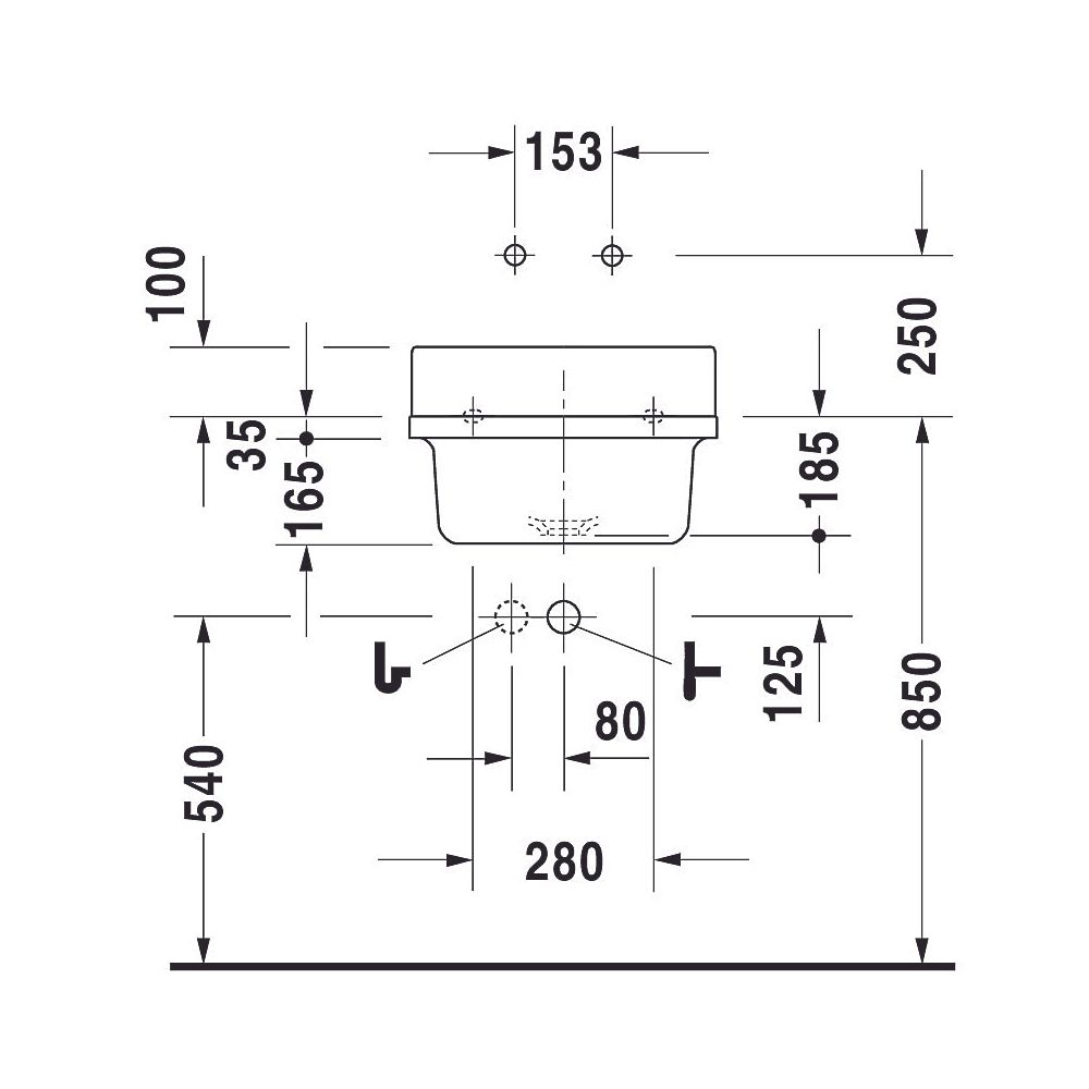 Duravit Starck 3 Ausgussbecken 480 mm, Weiß Hochglanz, Rechteckig, ohne HLB/Überlau... DURAVIT-0313480000 4021534279553 (Abb. 4)