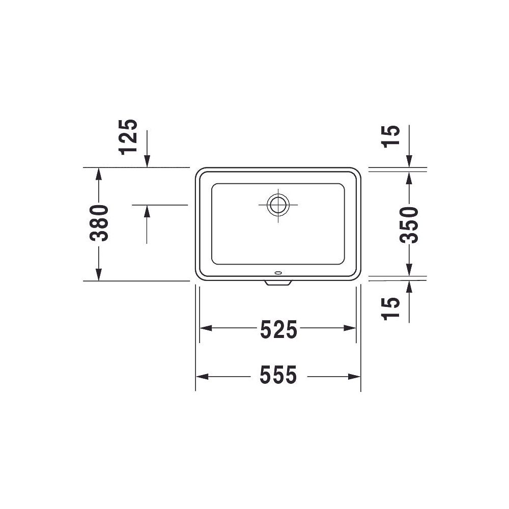 Duravit Design Classics Einbauwaschtisch 380x525x115mm, Weiß Hochglanz, WonderGlis... DURAVIT-03165300001 4021534310942 (Abb. 4)