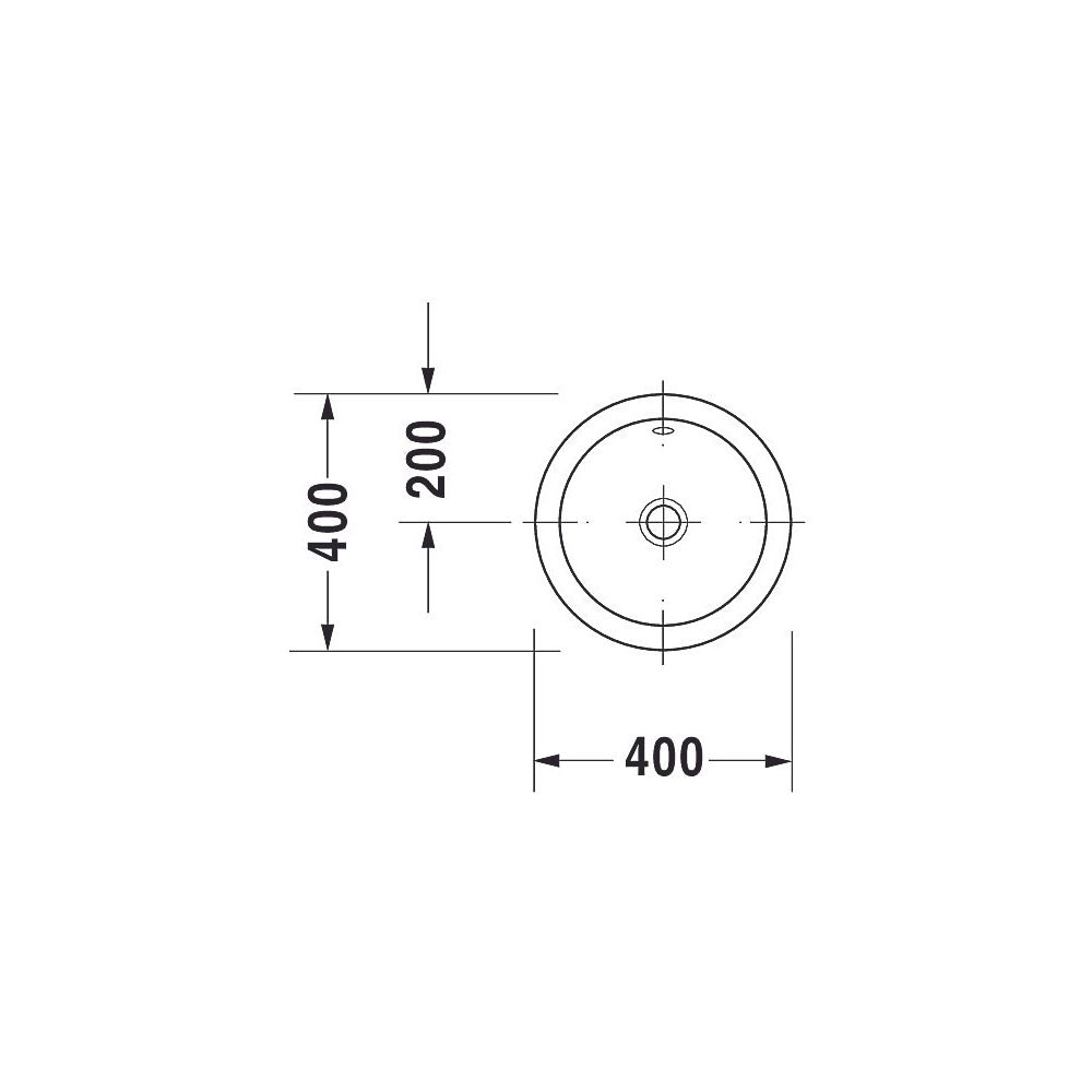 Duravit Architec Einbauwaschtisch 400x400x190mm, Weiß Hochglanz, ohne HLB, mit Über... DURAVIT-0318400000 4021534298158 (Abb. 2)