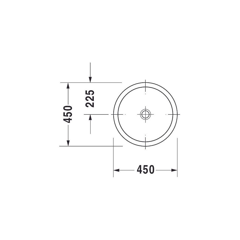 Duravit Architec Einbauwaschtisch 450x450x160mm, Weiß Hochglanz, ohne HLB/Überlauf,... DURAVIT-0318450000 4021534298172 (Abb. 2)
