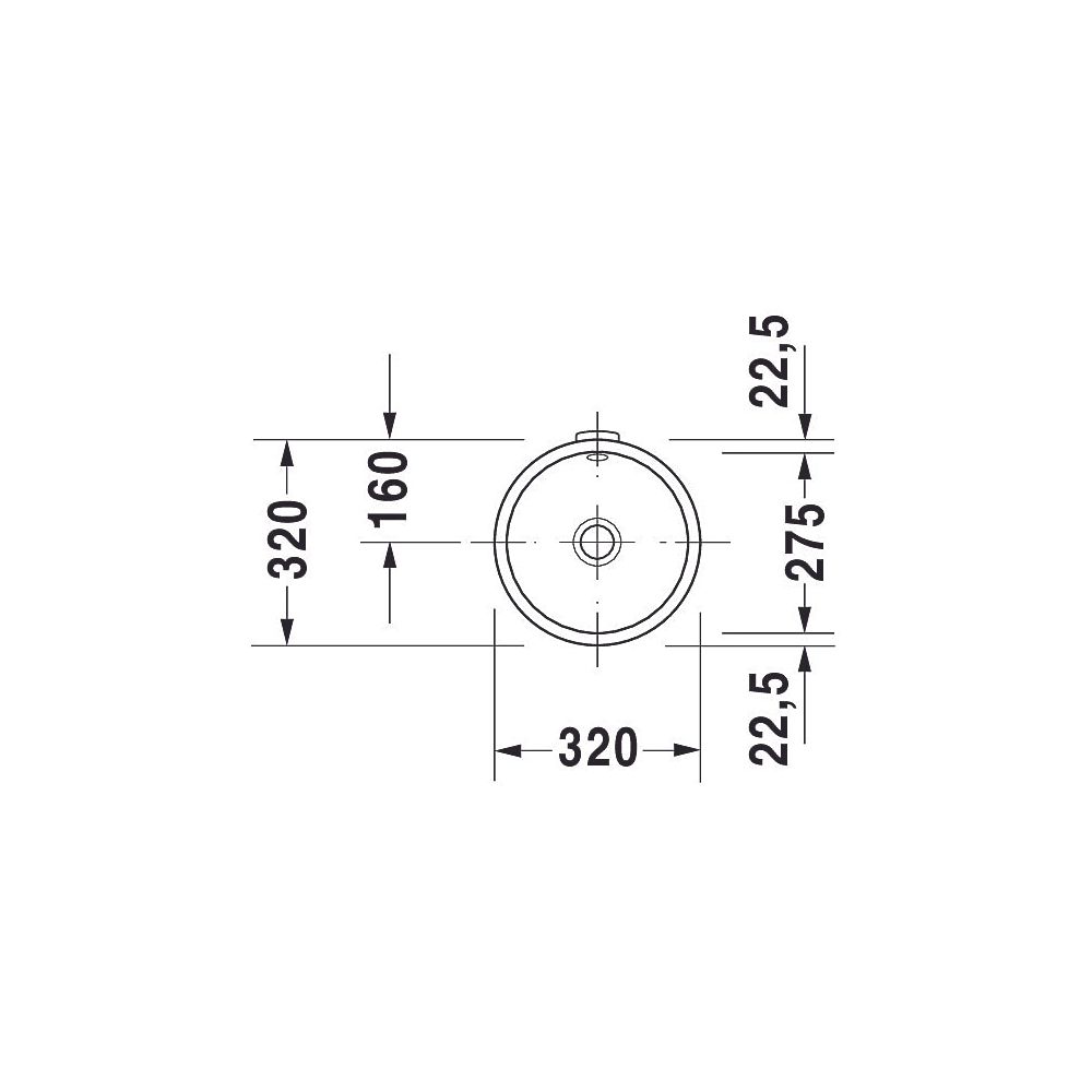Duravit Architec Einbauwaschtisch 320x320x190mm, Weiß Hochglanz, ohne HLB, mit Über... DURAVIT-0319270000 4021534298066 (Abb. 7)