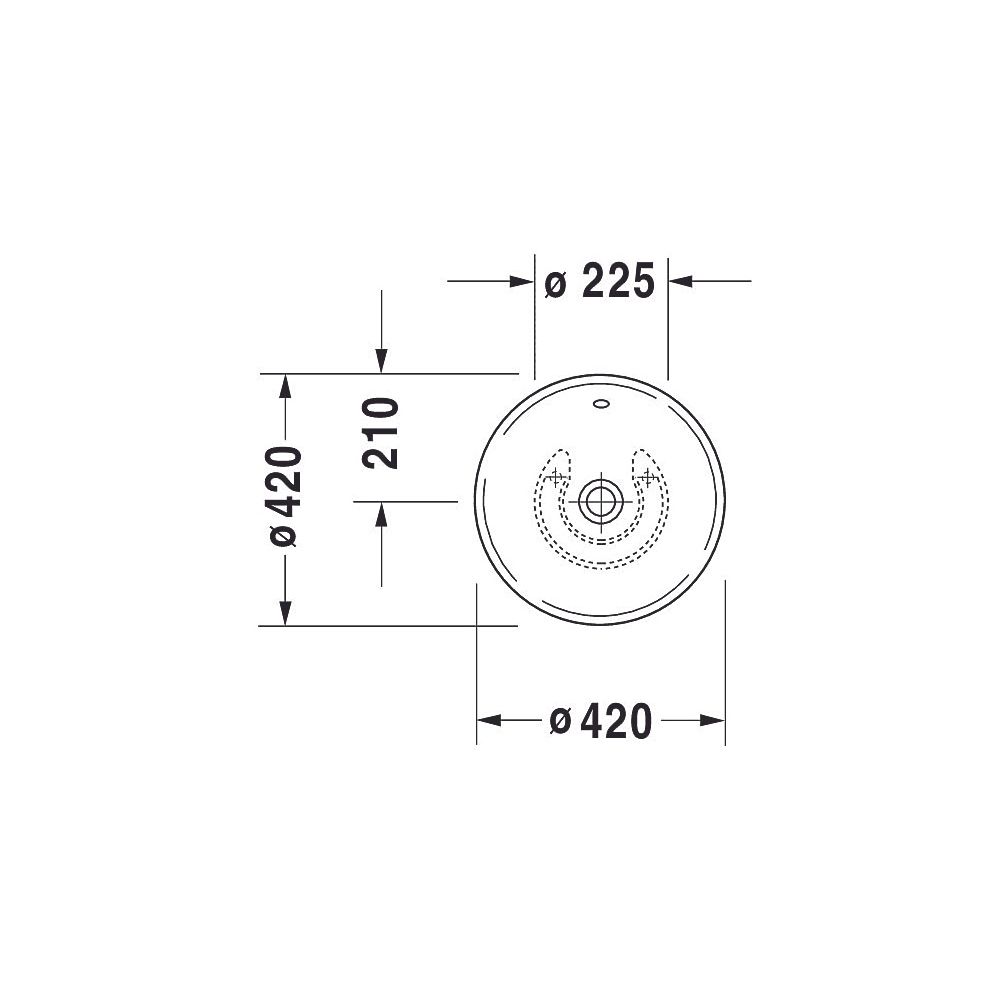 Duravit Design Classics Aufsatzbecken 420mm, Weiß Hochglanz, rund, ohne HLB, mit Ü... DURAVIT-0325420000 4021534075353 (Abb. 11)