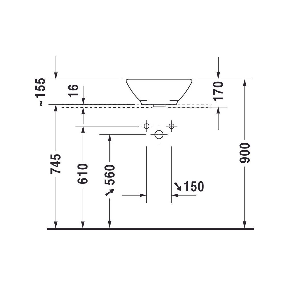 Duravit Design Classics Aufsatzbecken 420mm, Weiß Hochglanz, rund, ohne HLB, mit Ü... DURAVIT-0325420000 4021534075353 (Abb. 12)