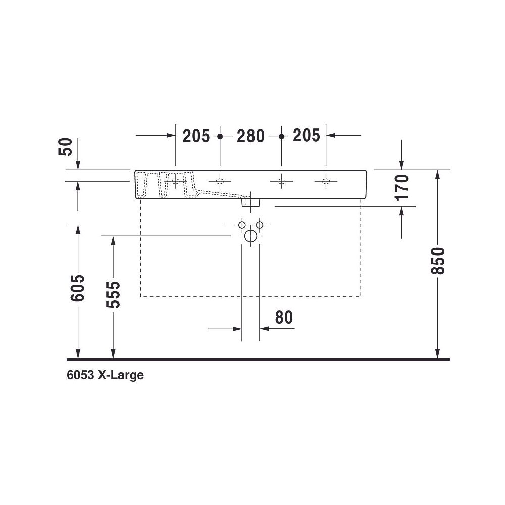 Duravit Vero Waschtisch 490x1050x170mm, WonderGliss, Weiß Hochglanz, Rechteckig, ... DURAVIT-03291000001 4021534317460 (Abb. 11)