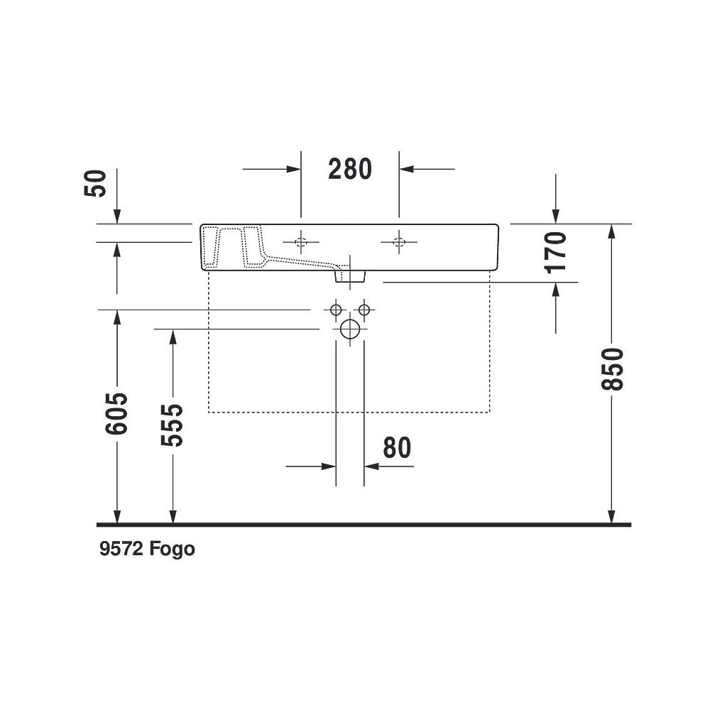 Duravit Vero Waschtisch 490x850x170mm, Weiß Hochglanz, Rechteckig, 1 Waschplatz/HL... DURAVIT-0329850000 4021534317415 (Abb. 10)