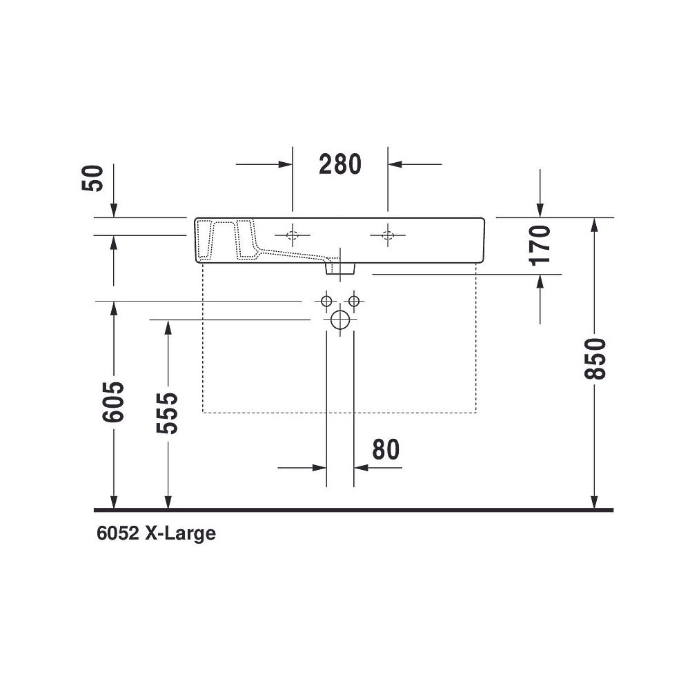 Duravit Vero Waschtisch 490x850x170mm, Weiß Hochglanz, Rechteckig, 1 Waschplatz/HL... DURAVIT-0329850000 4021534317415 (Abb. 11)