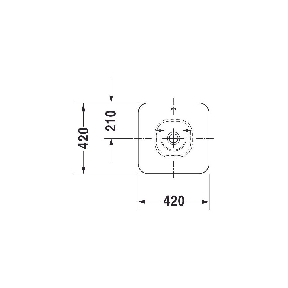 Duravit Design Classics Aufsatzbecken 420mm Weiß Hochglanz, Quadratisch, ohne HLB m... DURAVIT-0333420000 4021534333620 (Abb. 9)
